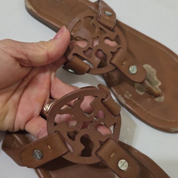 - Tory Burch Miller Sandals in Vintage Vachetta Size 8 - Picture 2 of 8